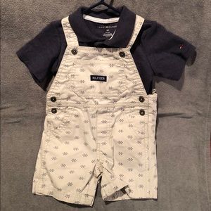 Boys Tommy Hilfiger Overall Shorts set
